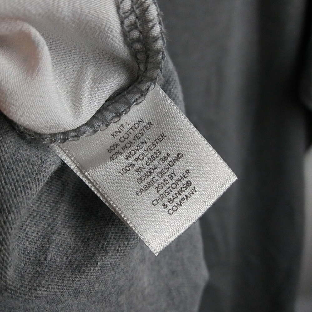 Womans 3X Cj Banks Gray Knot Top Blouse - Picture 6 of 7